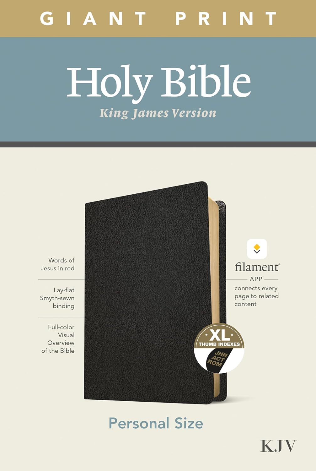 KJV Giant Print Personal Size Bible Filament Index