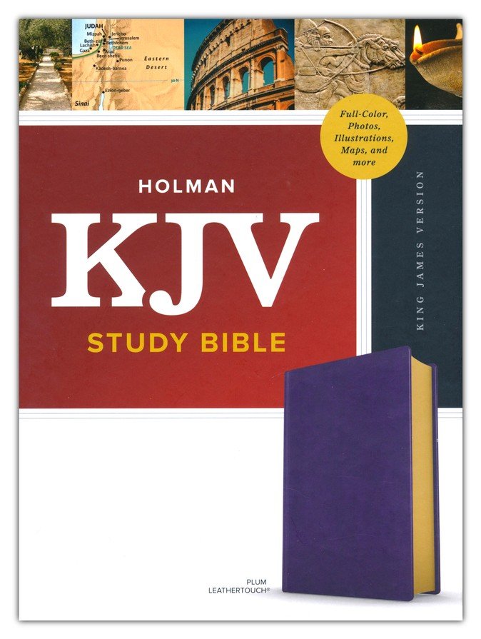 Holman KJV Study Bible, Plum LeatherTouch | Christian Bible Service