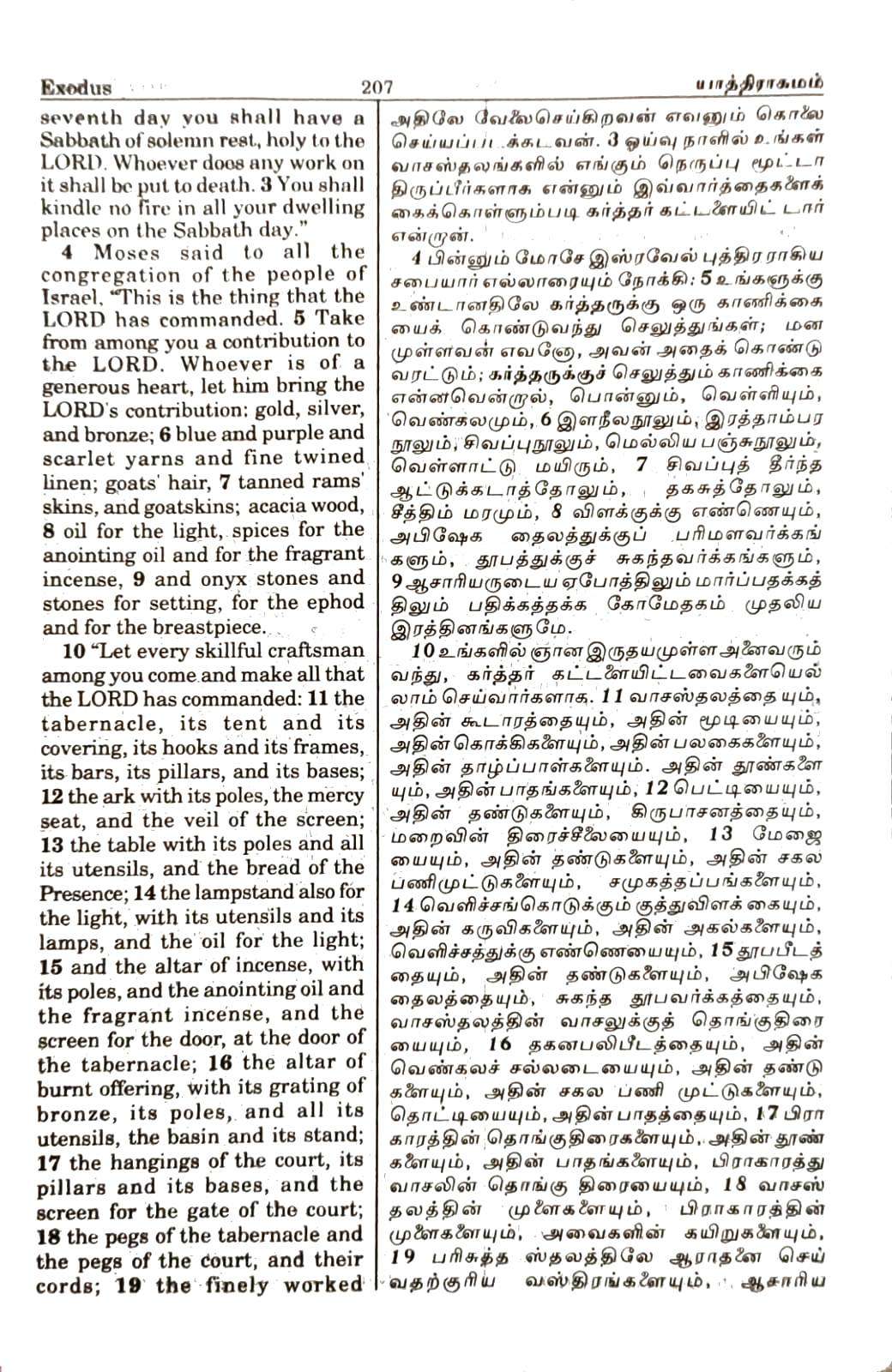 Tamil-English Parallel Bible, Large Font China Print Edition, Burgundy Leather Bound, BSI Publication (ISBN: 9789393511874)