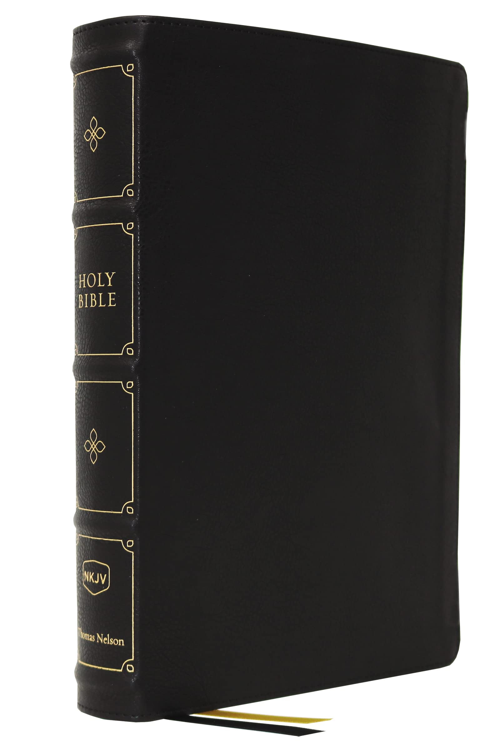 NKJV Large Print Verse-by-Verse Reference Bible in Black Leathersoft Cover