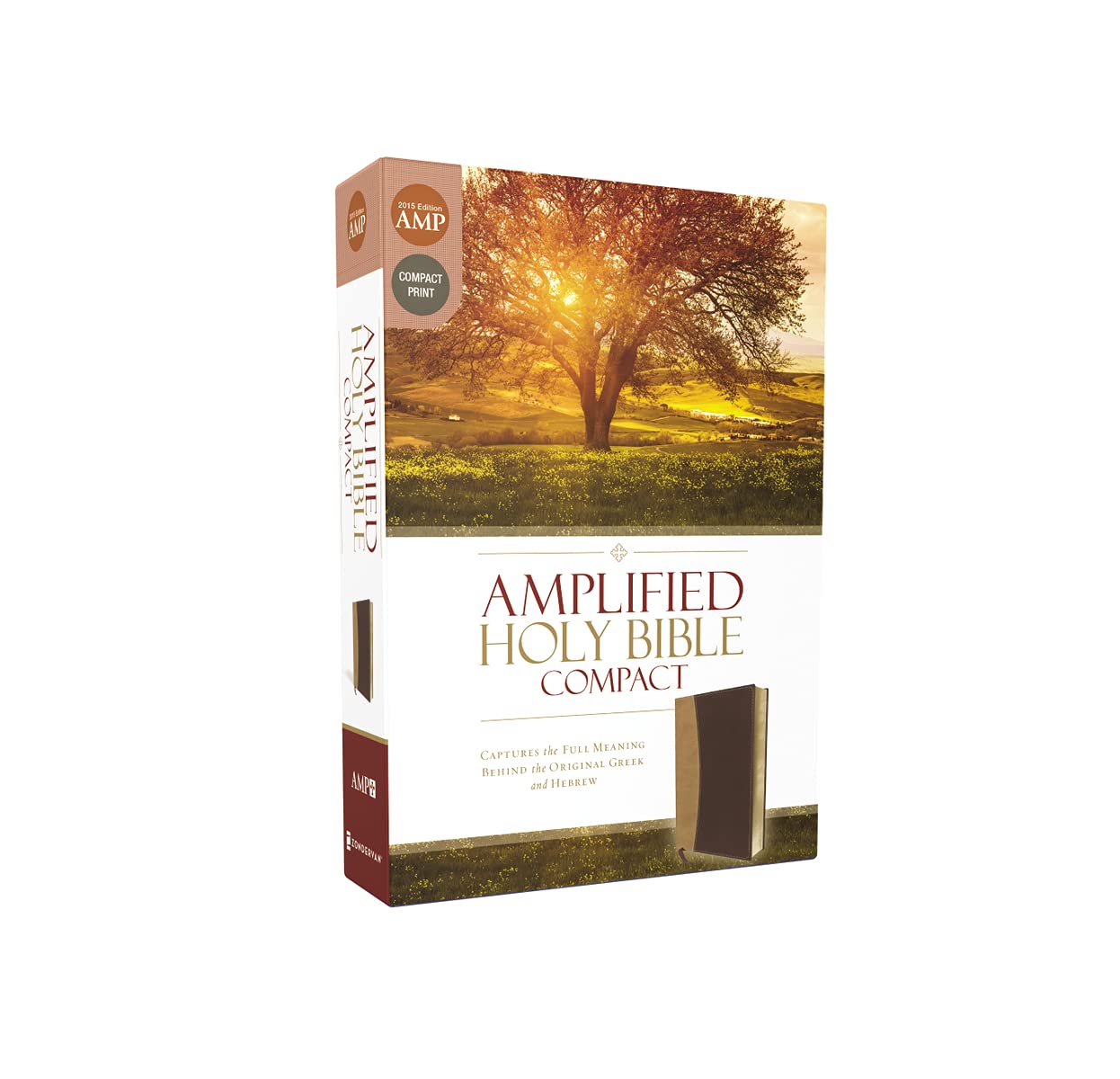 Amplified Holy Bible, Compact, Leathersoft, Camel/Burgundy: Captures the Full Meaning Behind the Original Greek and Hebrew Imitation Leather