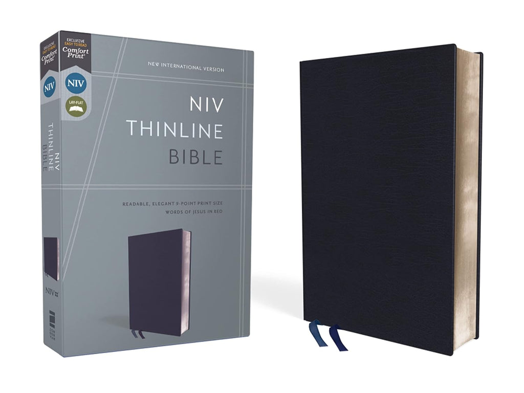 NIV Thinline Bonded Leather Burgundy Red Letter Edition Bible