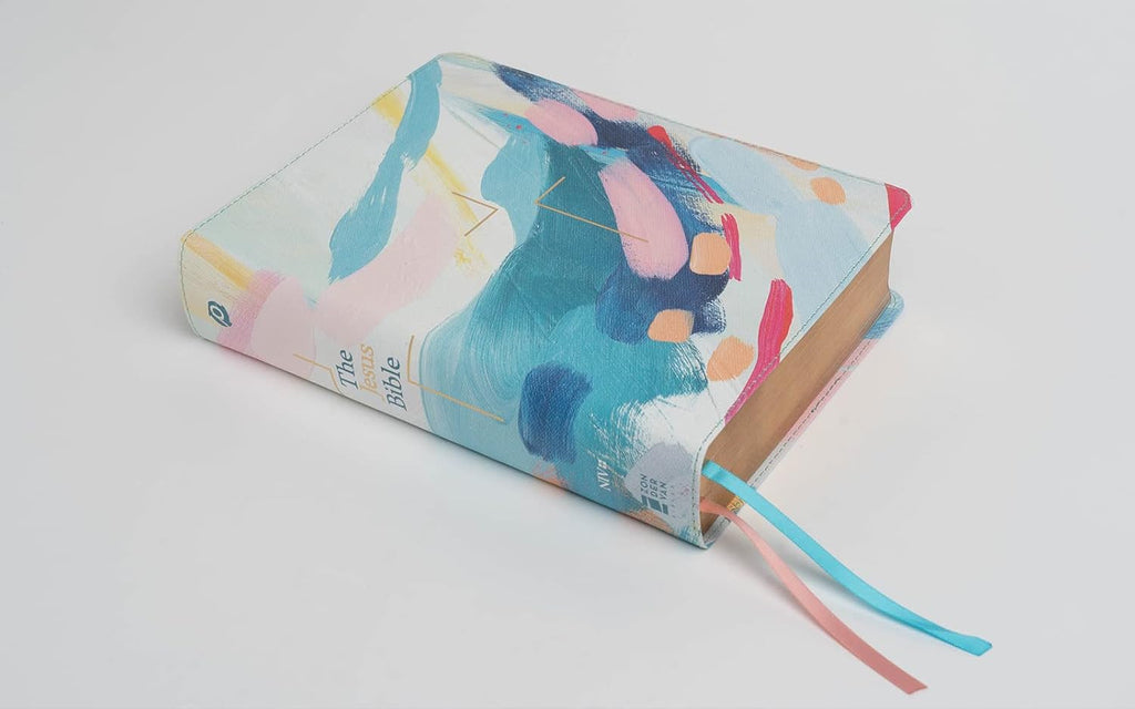Holy Bible: New International Version, Multi-Color / Teal, Leathersoft, Study, Comfort Print Imitation Leather – Import