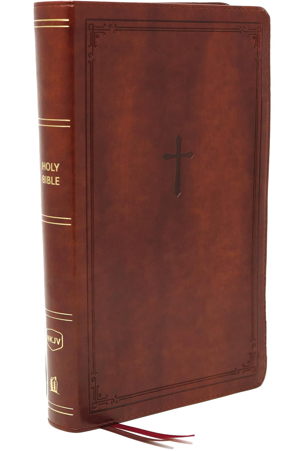 NKJV, End-of-Verse Reference Bible, Personal Size Large Print, Leathersoft, Black, Thumb Indexed, Red Letter, Comfort Print: Holy Bible, New King James Version Imitation Leather – Large Print,