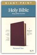 Giant Print KJV Bible in Red Letter Edition with Brown Genuine Leather Binding