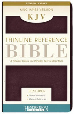 Burgundy Bonded Leather King James Version Thinline Reference Bible