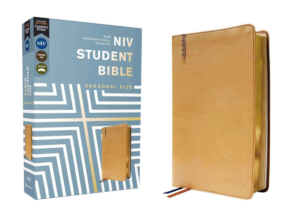 NIV Student Bible, Personal Size, Tan LeatherSoft Edition (ISBN: 9780310461715)