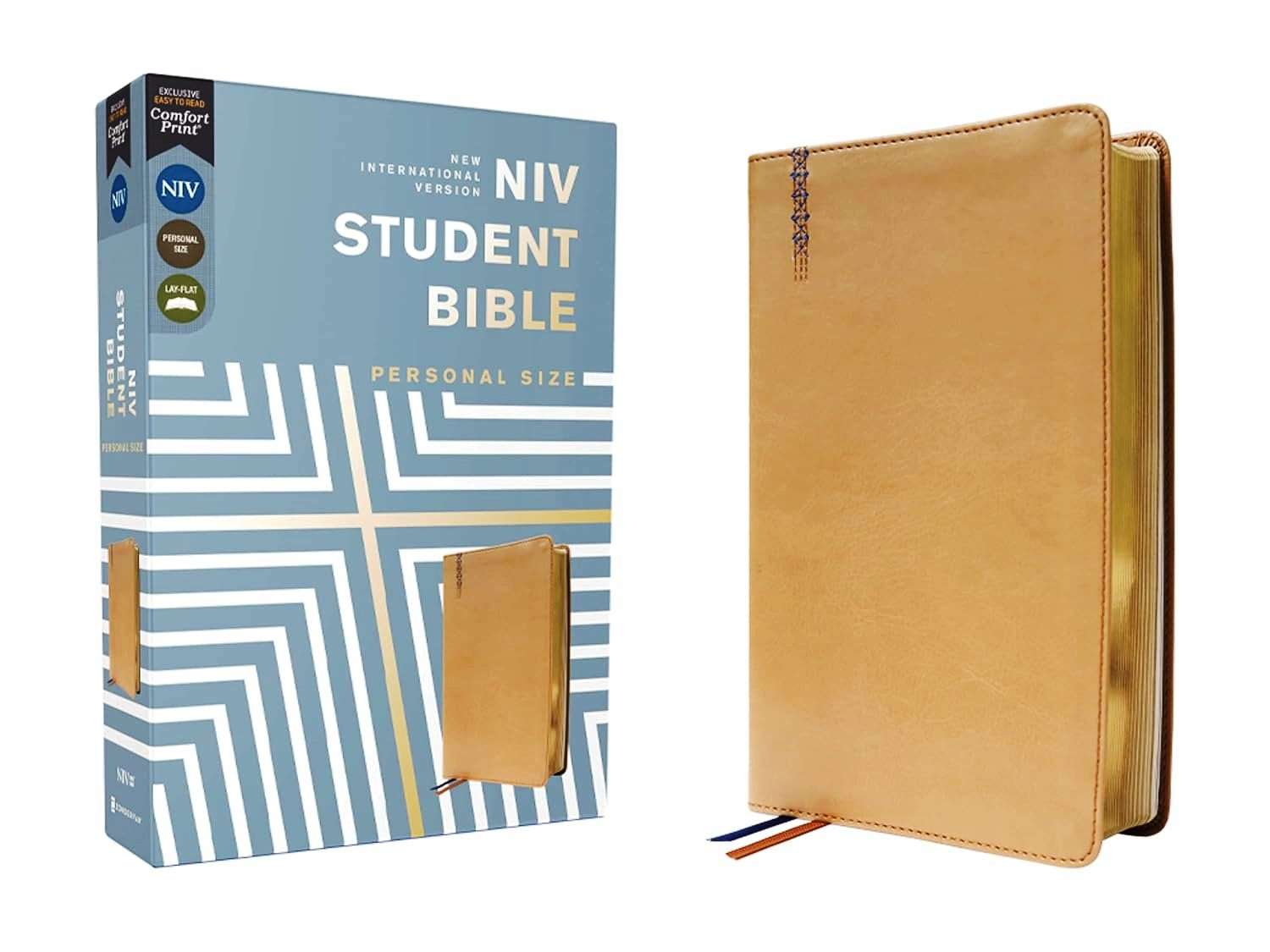 NIV Student Bible, Personal Size, Tan LeatherSoft Edition (ISBN: 9780310461715)