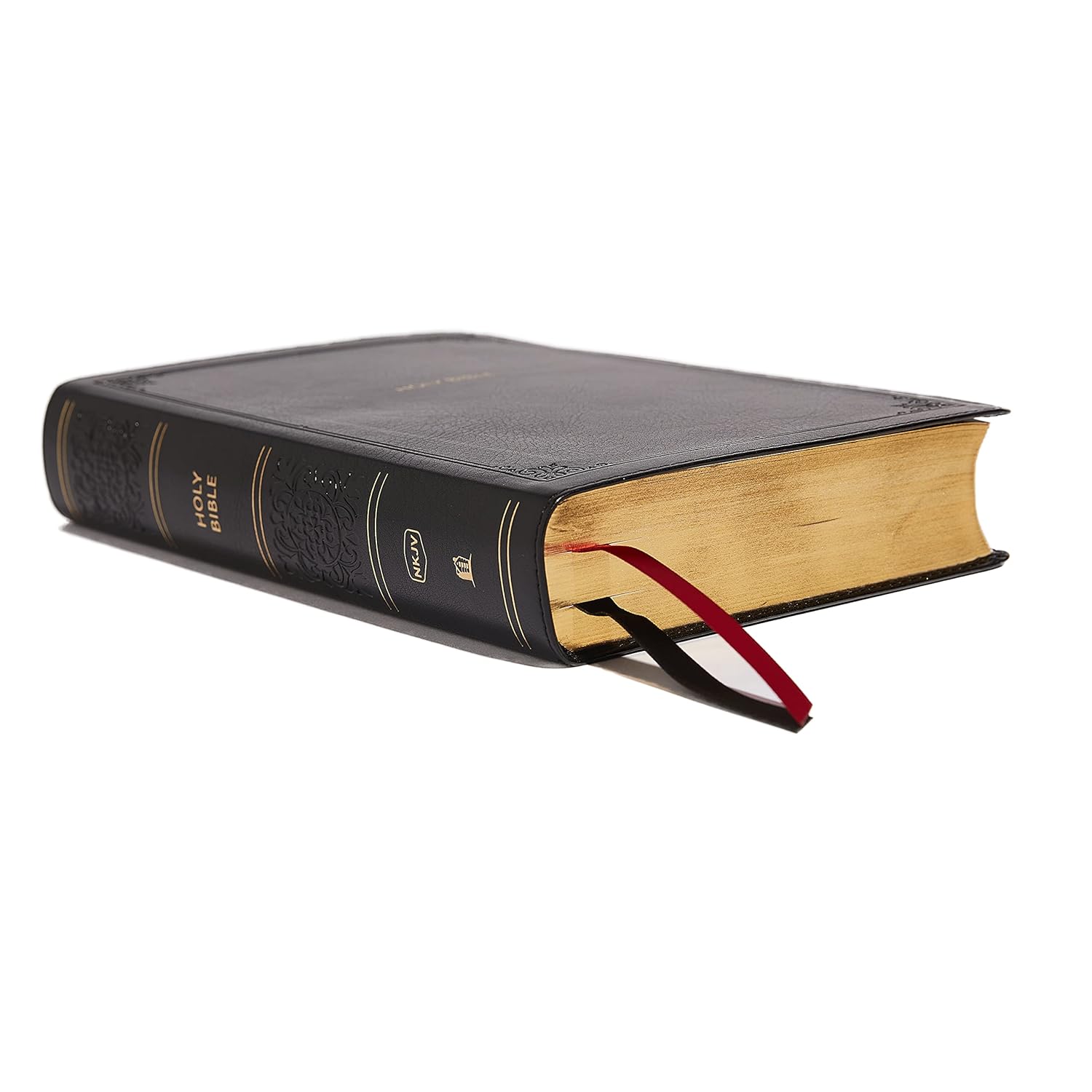 NKJV, End-of-Verse Reference Bible, Personal Size Large Print, Leathersoft, Black, Thumb Indexed, Red Letter, Comfort Print: Holy Bible, New King James Version Imitation Leather – Large Print,