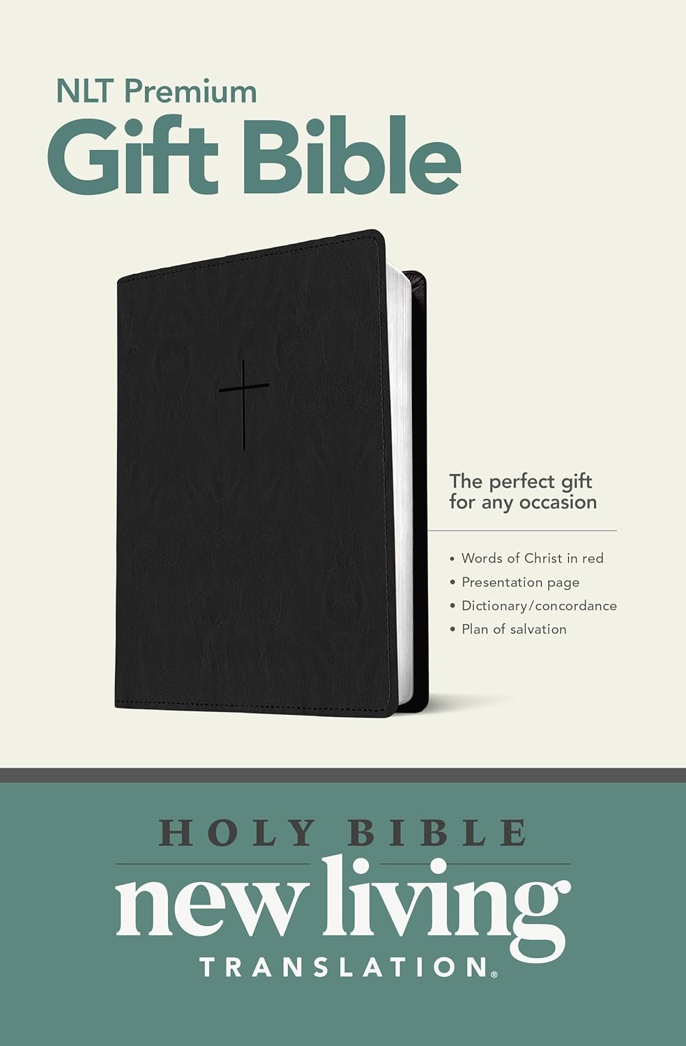 New Living Translation black leather gift Bible