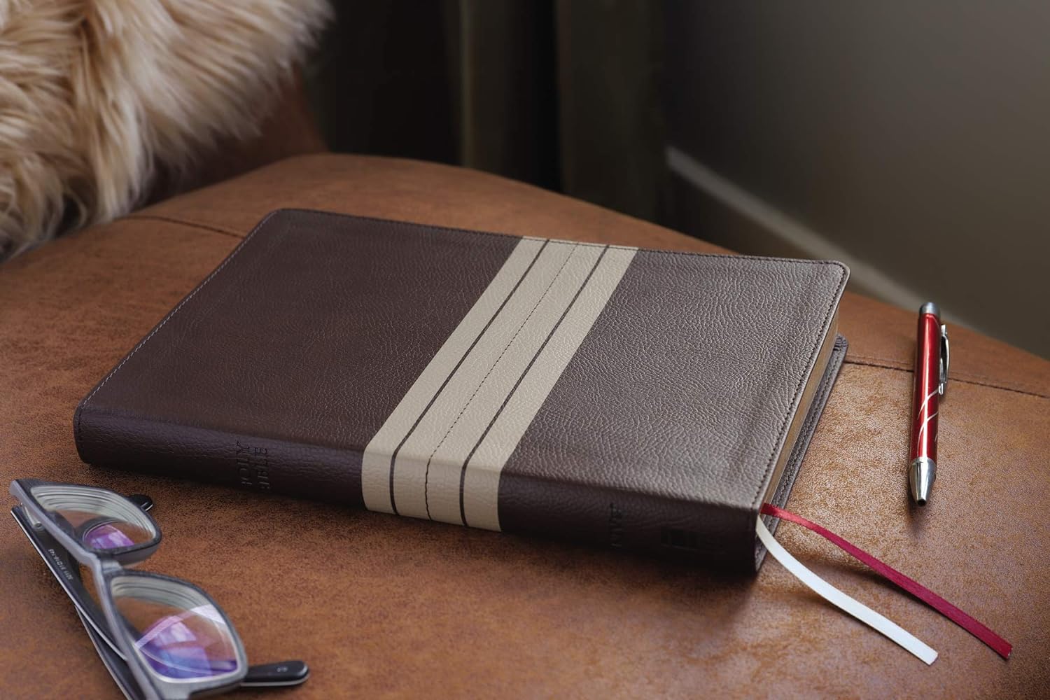 NIV, Thinline Bible, Large Print, Imitation Leather, Red Letter Edition: New International Version, Leathersoft, Thinline,