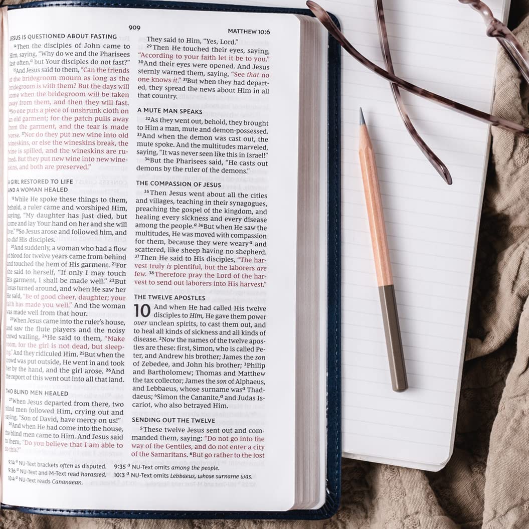 NKJV Value Thinline Bible Large Print Imitation Leather Black Red Letter Edition