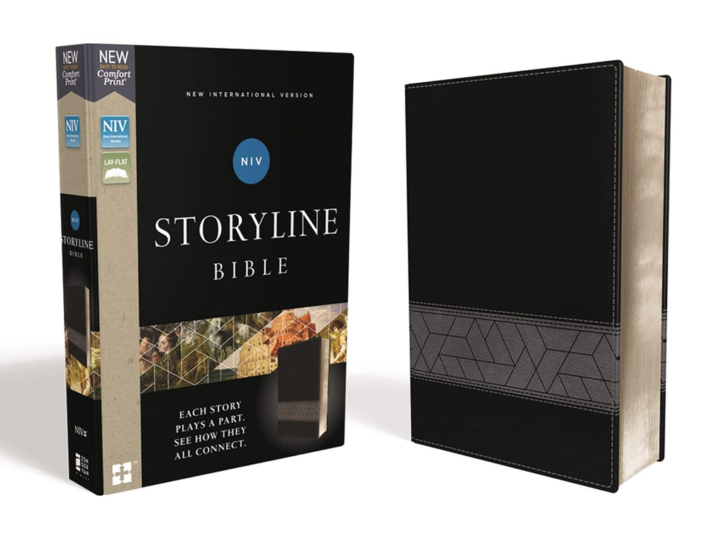 NIV Storyline Bible in Leathersoft Black with Comfort Print