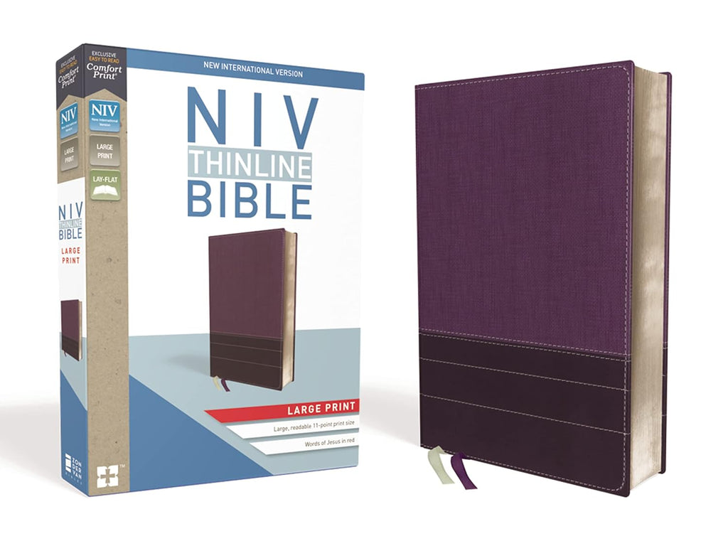 NIV, Thinline Bible, Large Print, Imitation Leather, Red Letter Edition: New International Version, Leathersoft, Thinline,