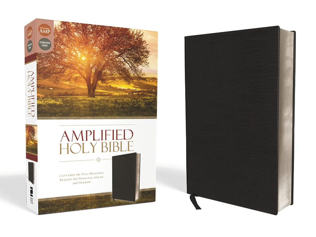 Transform your Bible study with the Brown bonded leather Amplified Holy Bible, unlocking deeper meaning.