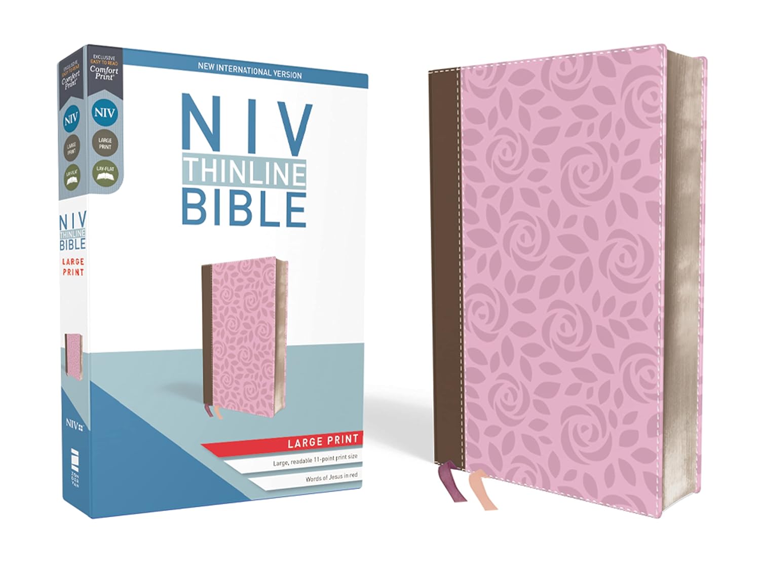 NIV, Thinline Bible, Large Print, Imitation Leather, Red Letter Edition: New International Version, Leathersoft, Thinline,