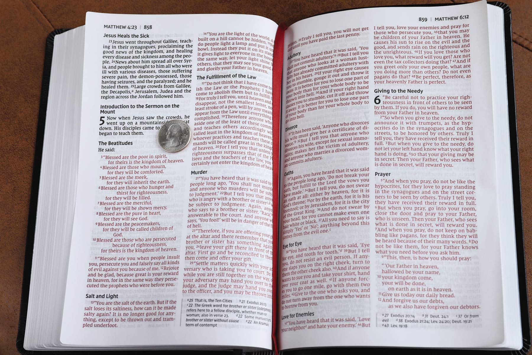 NIV Thinline Bible Black Bonded Leather – Large Print,