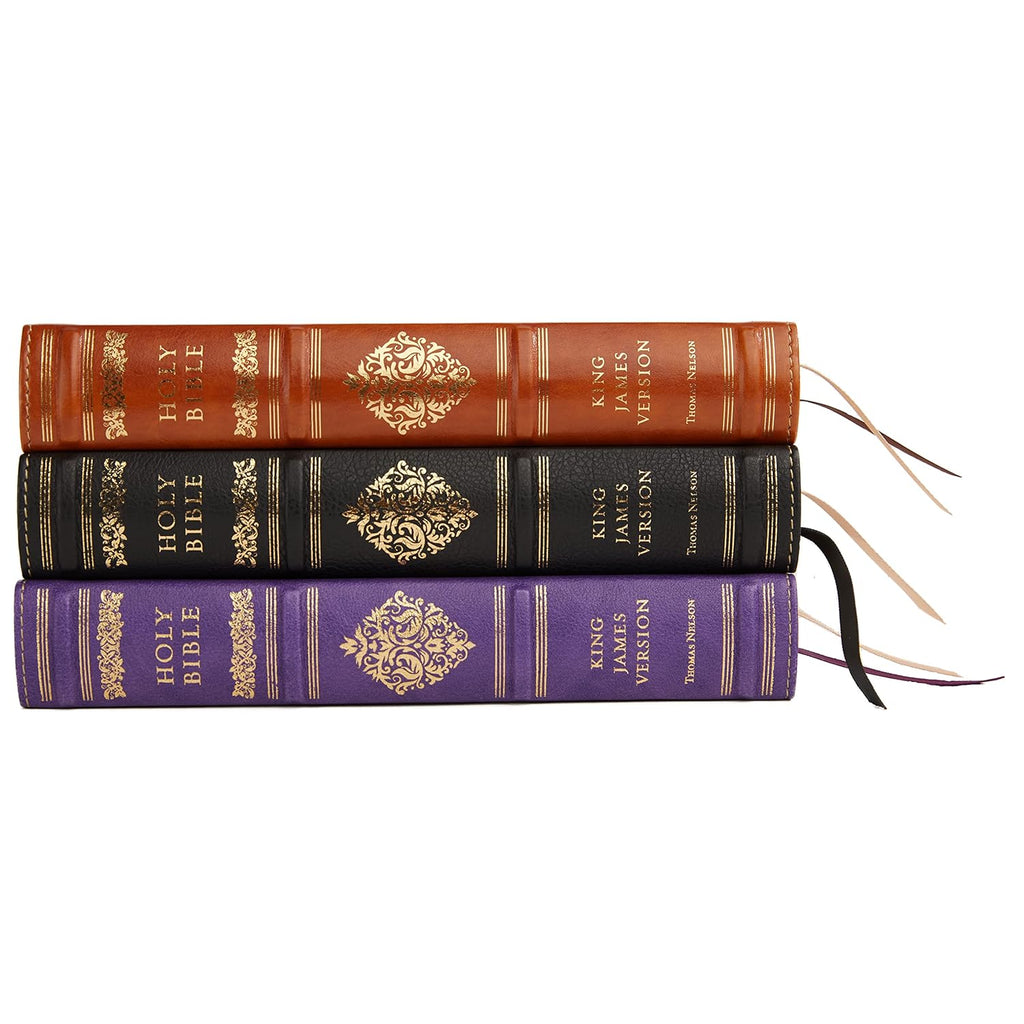 Brown imitation leather cover King James Version Personal Size Reference Bible