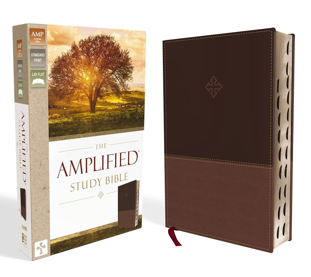 The Amplified Study Bible, Leathersoft/ Hardcover, Brown Imitation Leather