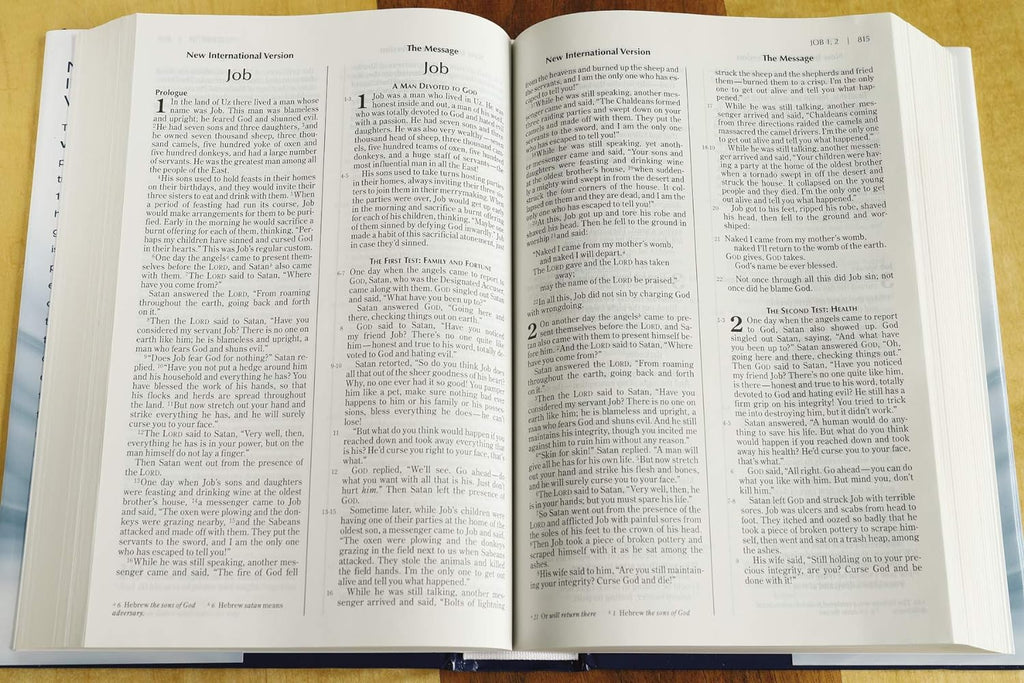 Read the NIV and The Message side-by-side for a deeper understanding of scripture.