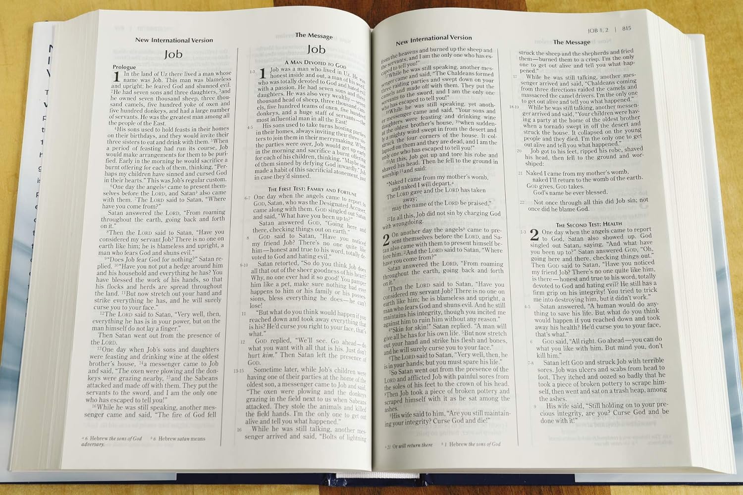 Read the NIV and The Message side-by-side for a deeper understanding of scripture.