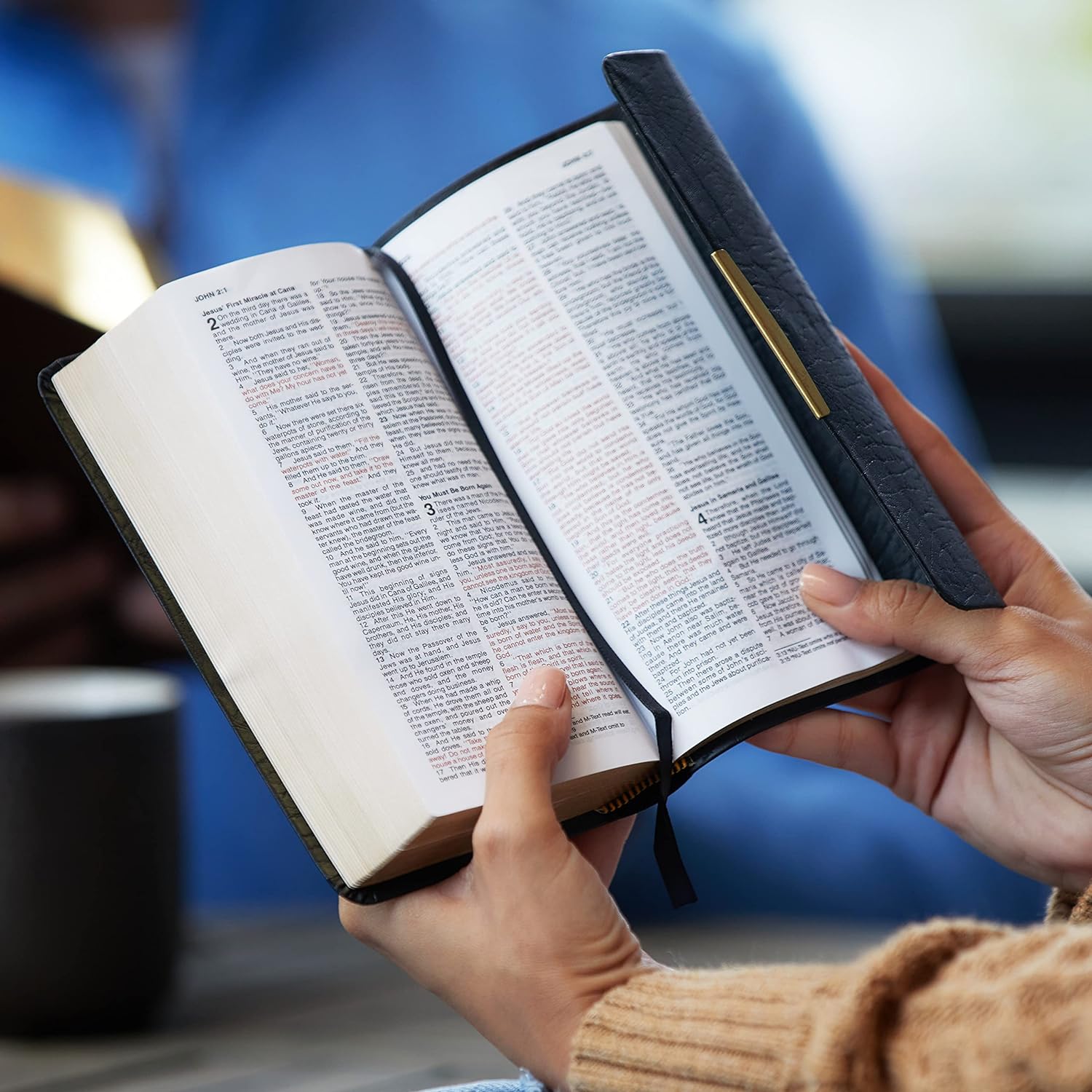 NKJV and KJV Compact Bonded Leather Wallet Style Bible
