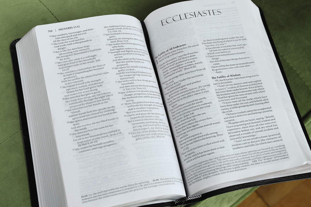 Amplified Holy Bible in Brown bonded leather, revealing the richness of the original Greek and Hebrew texts.