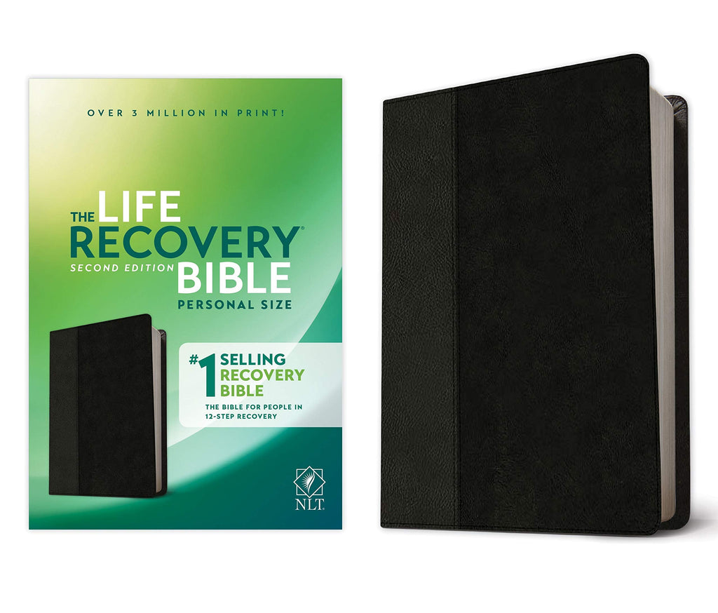Personal size NLT Life Recovery Bible in black imitation leather