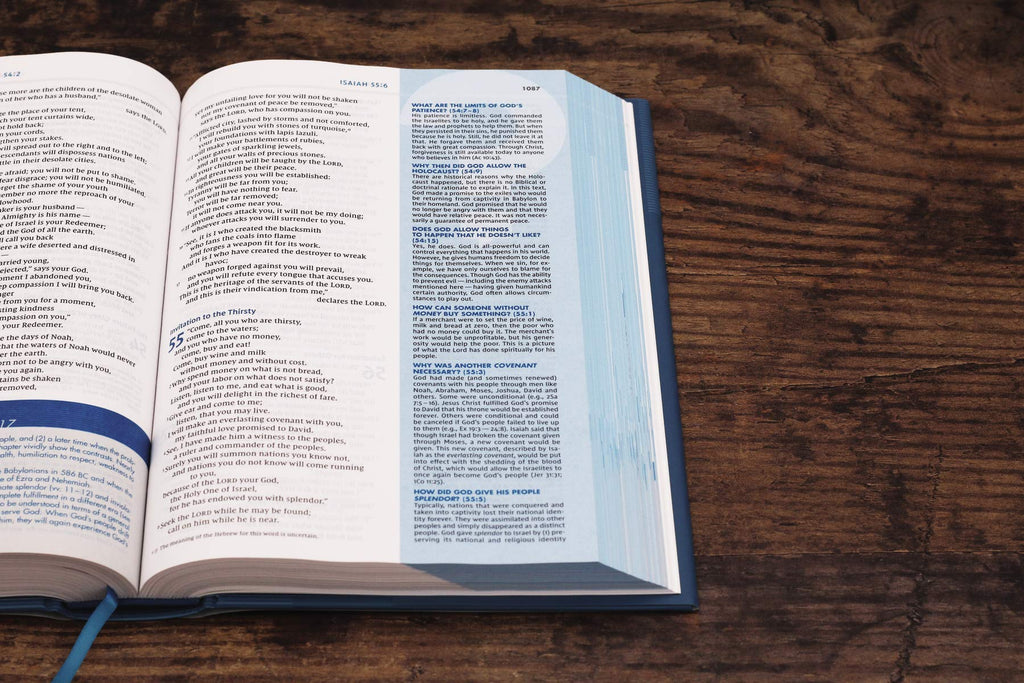 NIV Quest Study Bible with Comfort Print Hardcover, a detailed study Bible for personal reflection