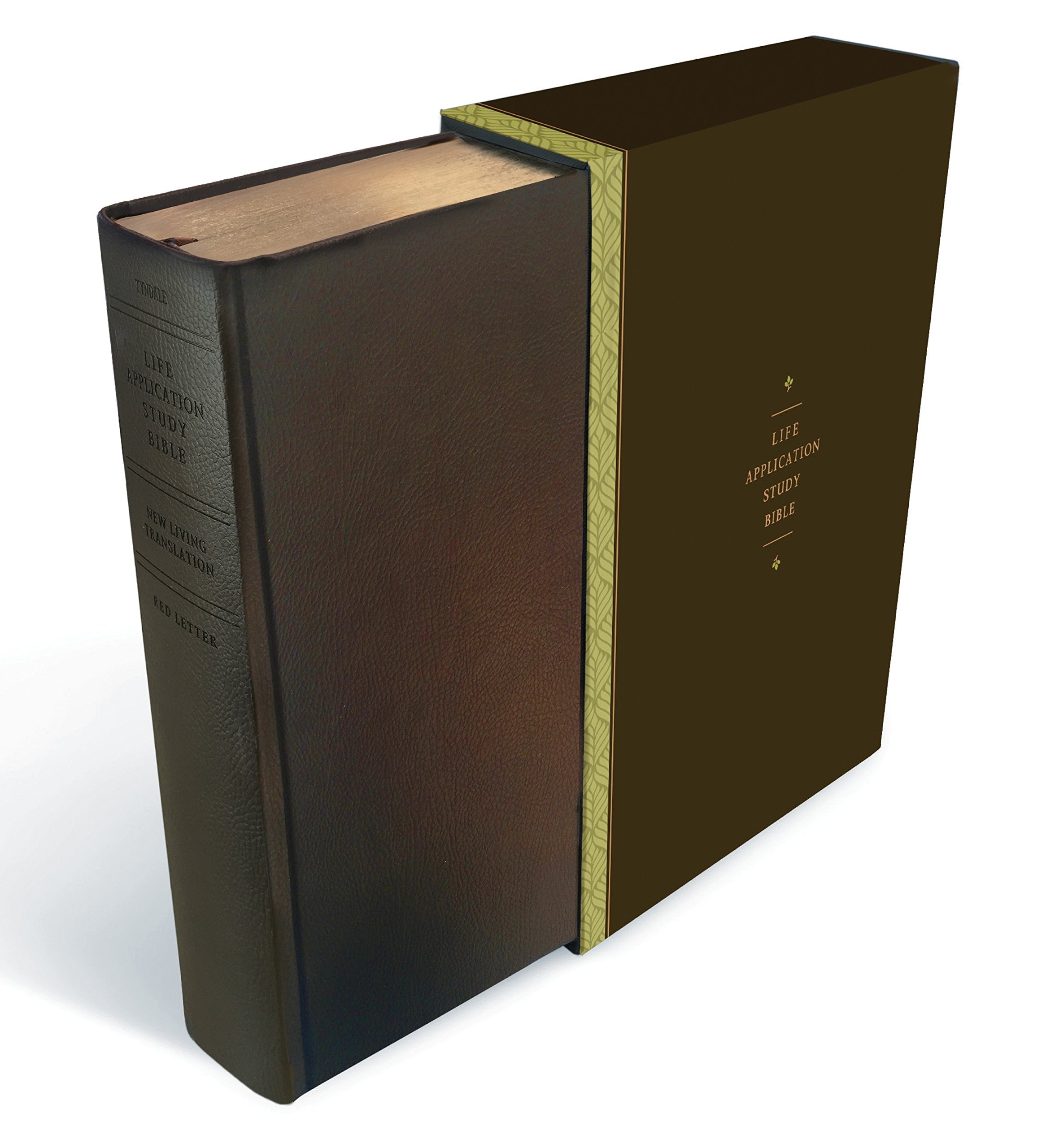 NLT Life Application Study Bible in Espresso Brown Imitation Leather Bible Cover