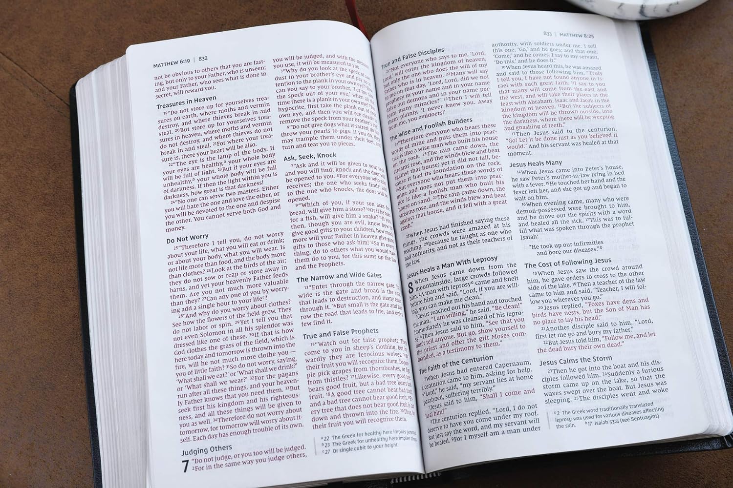 NIV Thinline Bonded Leather Burgundy Red Letter Edition Bible