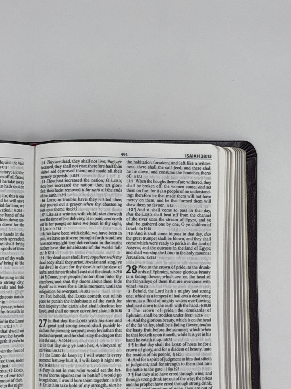 Burgundy Bonded Leather King James Version Thinline Reference Bible
