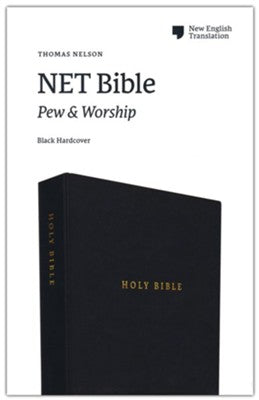 NET Bible pew and worship black hardcover with comfort print