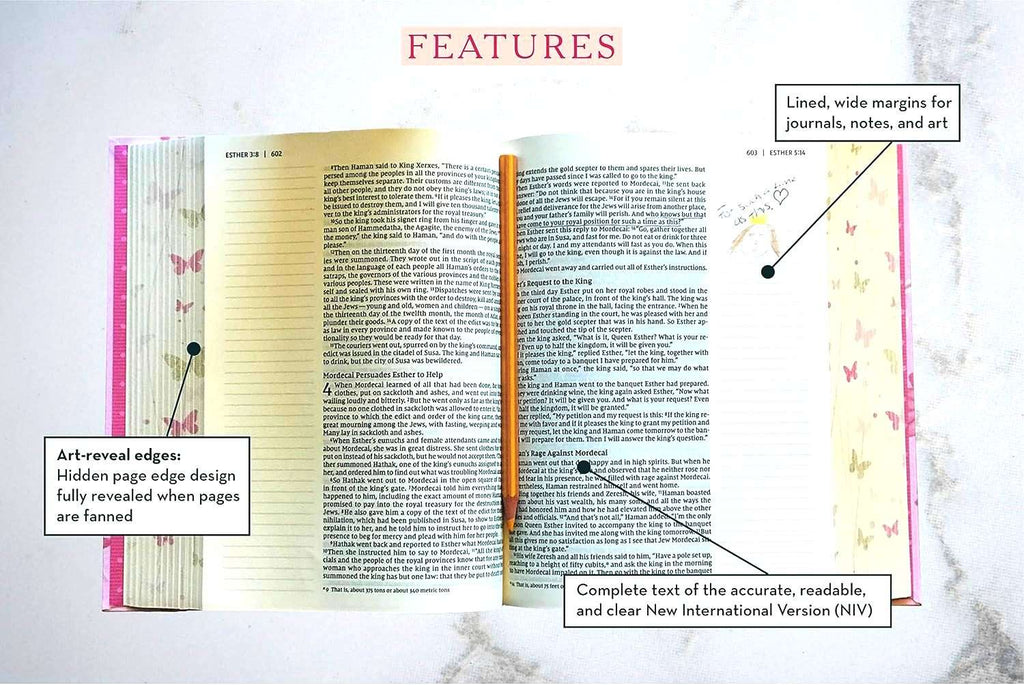 NIV Artisan Collection Journaling Bible for Girls - Floral Design
