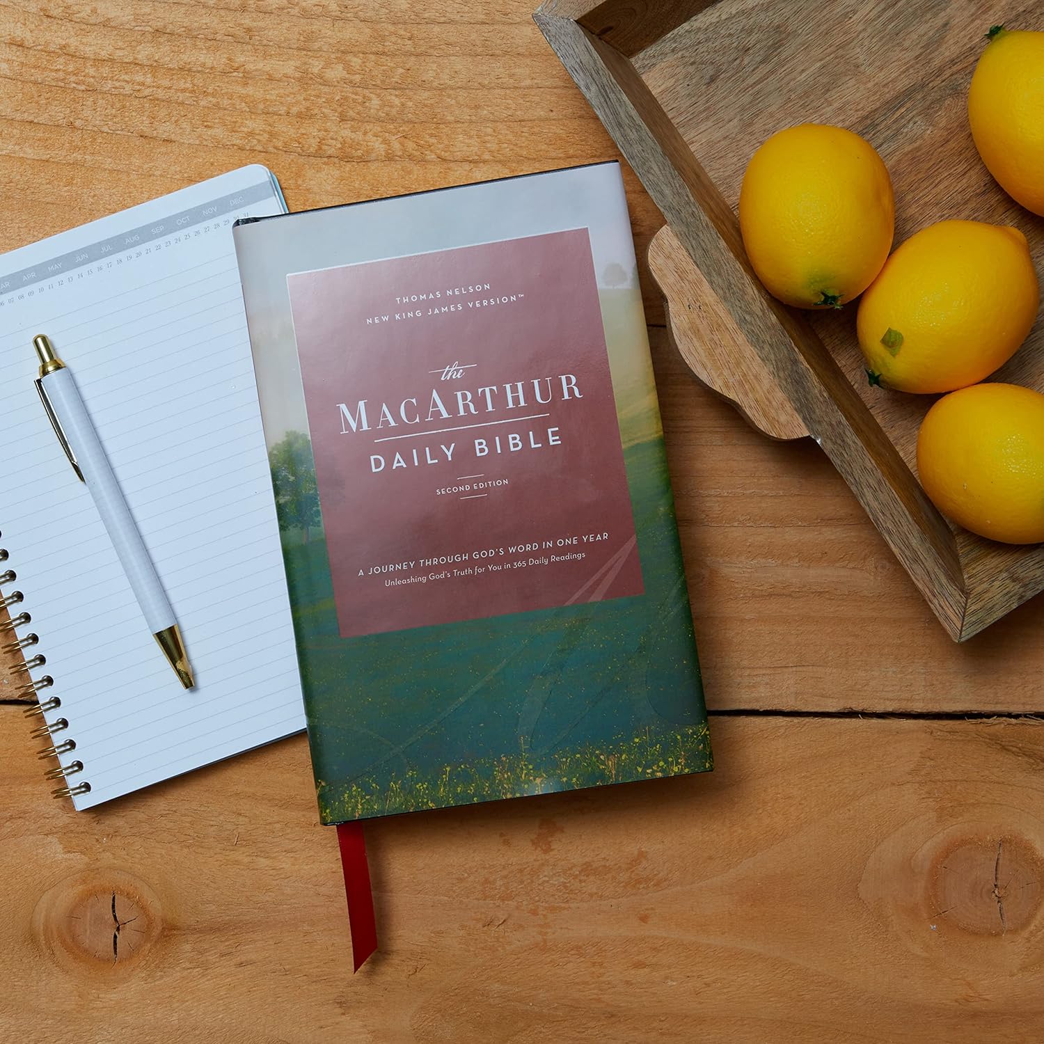 NKJV MACARTHUR DAILY BIBLE: A Journey Through God's Word in One Year Hardcover – Import,