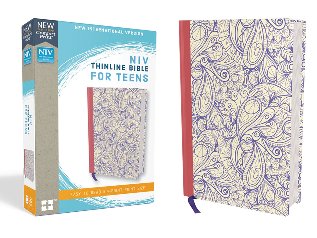 NIV Thinline Bible for Teens, Red Letter Edition, Comfort Print, Hardcover, Purple