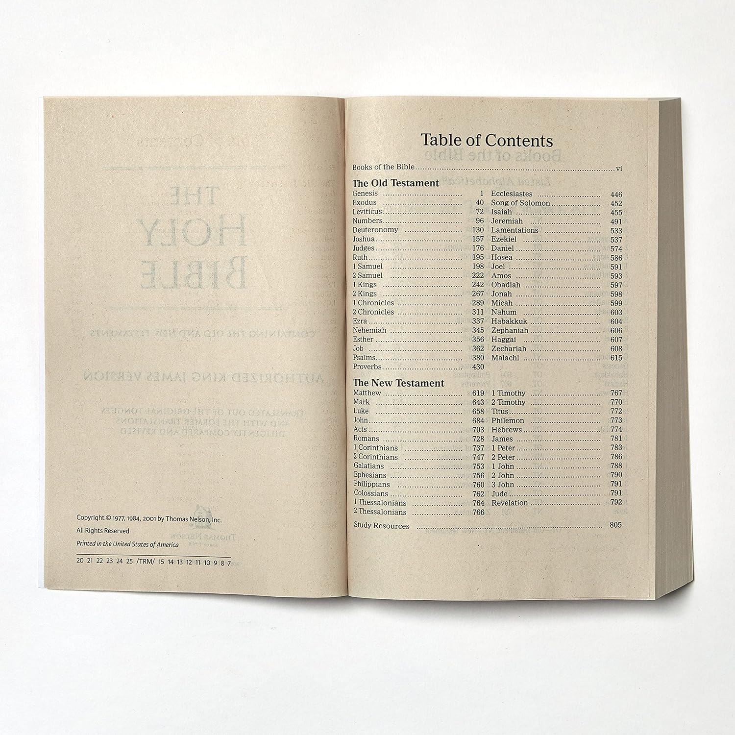 Holy Bible, King James Version, in a durable paperback edition.