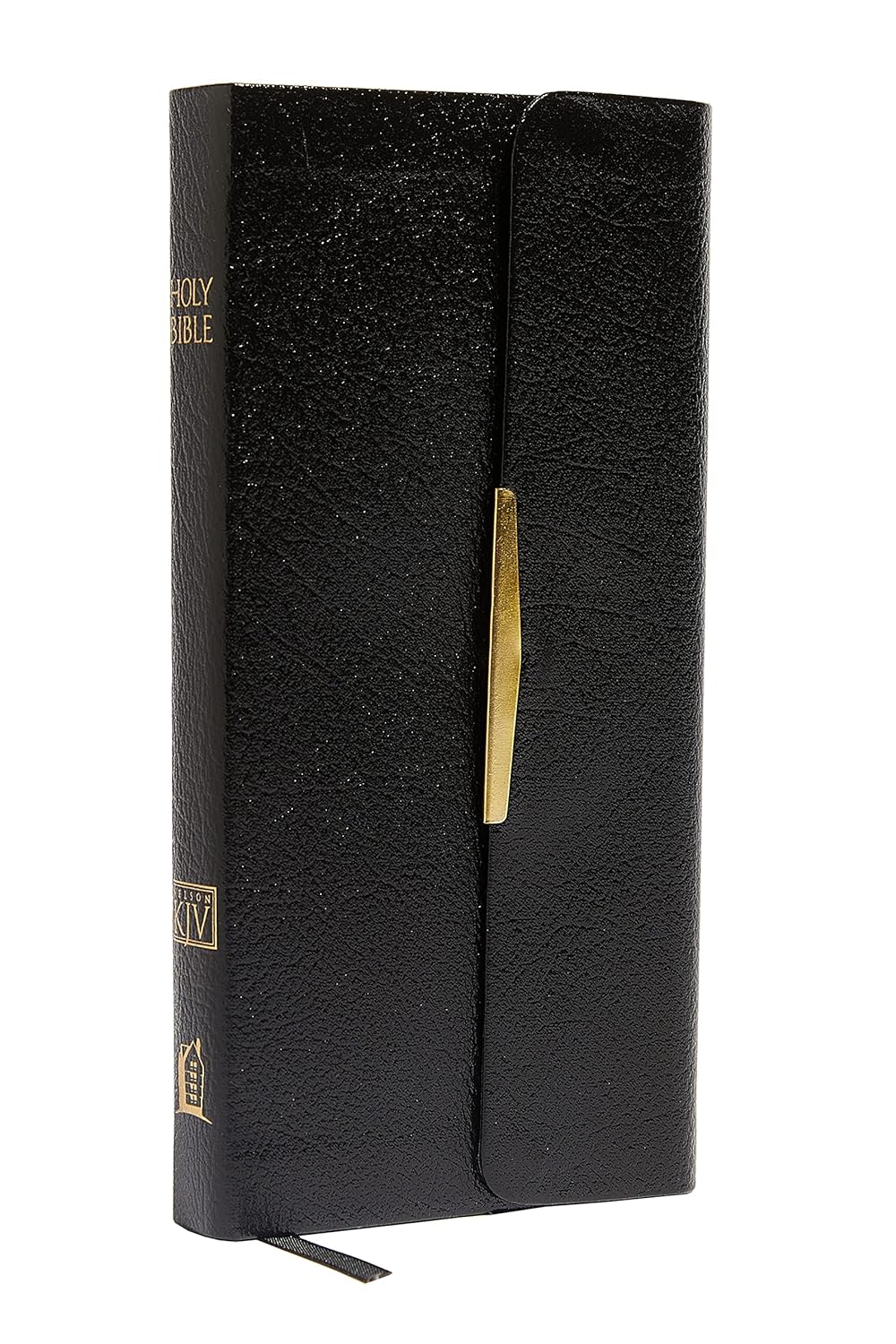 Compact Bonded Leather NKJV/KJV Checkbook Bible in Burgundy Wallet Style