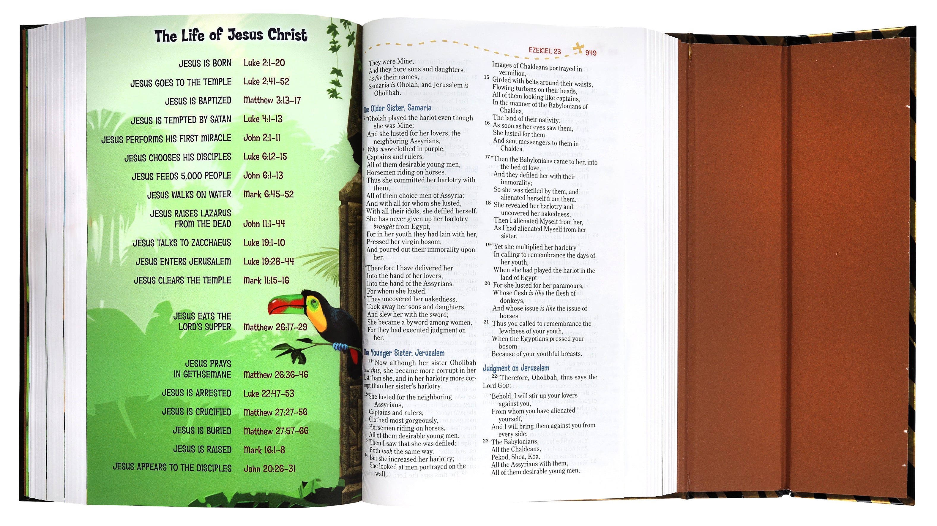 NKJV Adventure Bible with Tiger magnetic closure, a convenient and durable way to experience the Bible