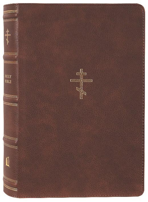 NKJV Orthodox Study Bible Brown (Black Letter Edition)