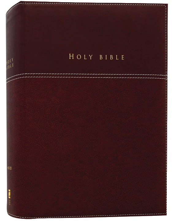 Burgundy NIV Family Bible, Red Letter Edition, a classic keepsake Bible for families.