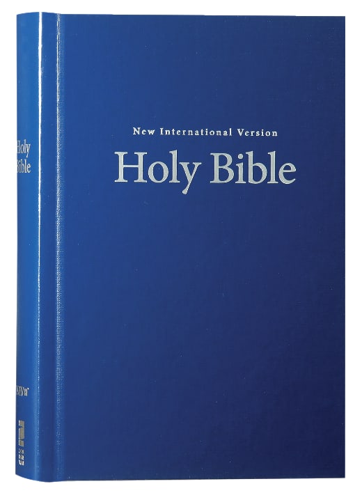 NIV Blue Value Pew and Worship Bible open with Black Letter Edition