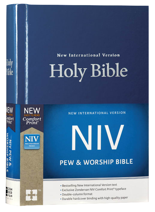 NIV Pew and Worship Bible in Blue Black Letter Edition