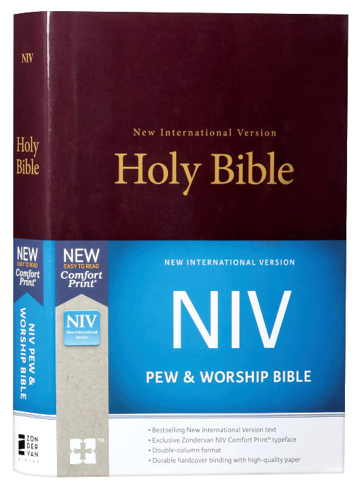 NIV Pew and Worship Bible in Burgundy Black Letter Edition