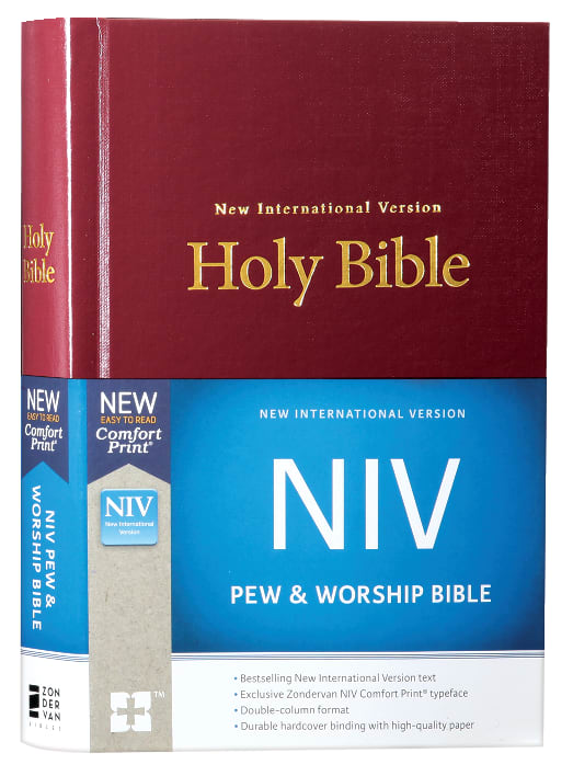 Burgundy NIV Pew and Worship Bible with Black Letter Edition