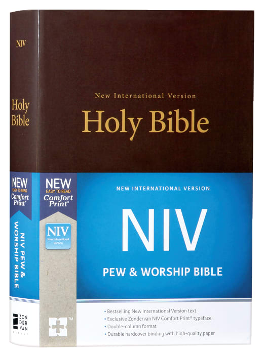 NIV Pew and Worship Bible, Brown Black Letter Edition for worship and daily reading