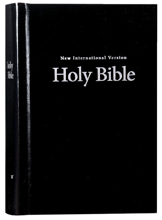 Black letter edition NIV pew and worship Bible in large print design