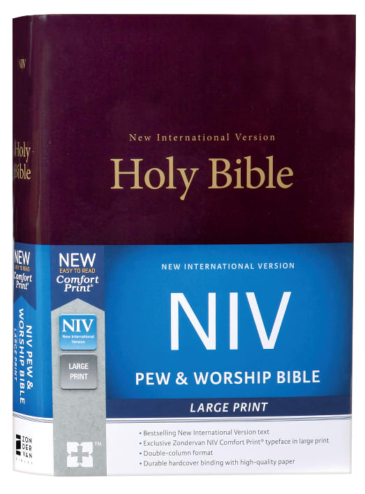Large Print NIV Pew and Worship Bible, Black Letter Edition, from a different angle