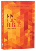 NIV Outreach Bible Large Print Orange Cross (Black Letter Edition)