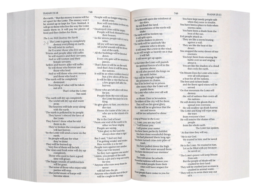 NIV Outreach New Testament, Black Letter Edition with Orange Cross design, on a bookshelf